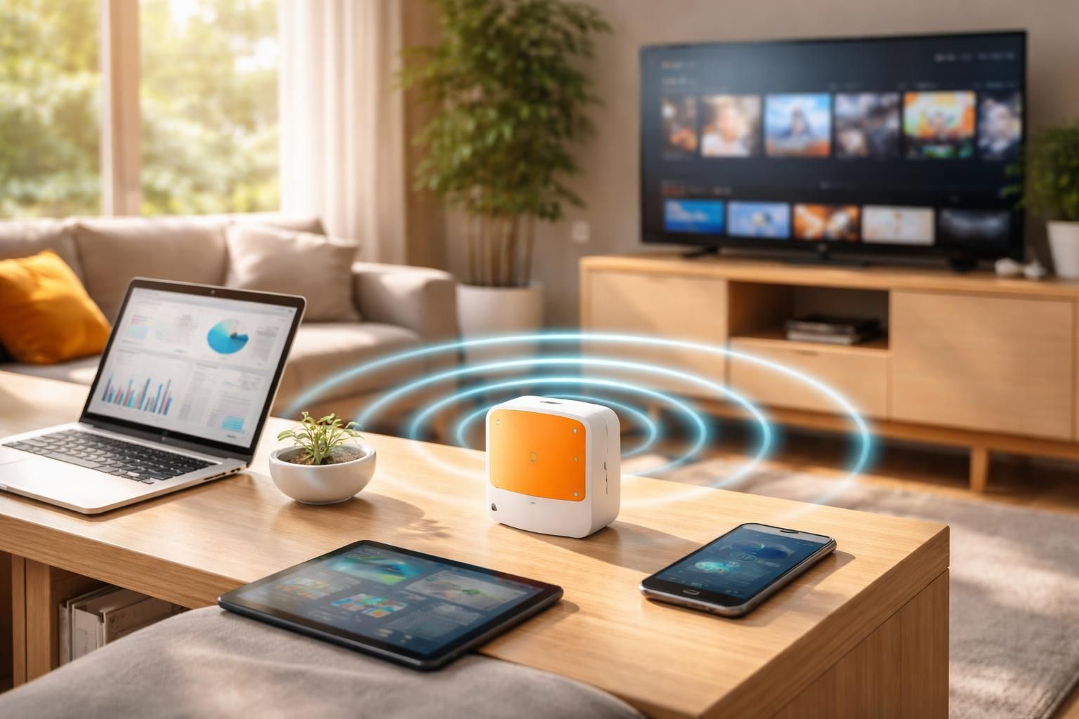 améliorez la couverture de votre réseau wi-fi facilement grâce à un répéteur orange gratuit et profitez d'une connexion internet optimale dans toute votre maison.